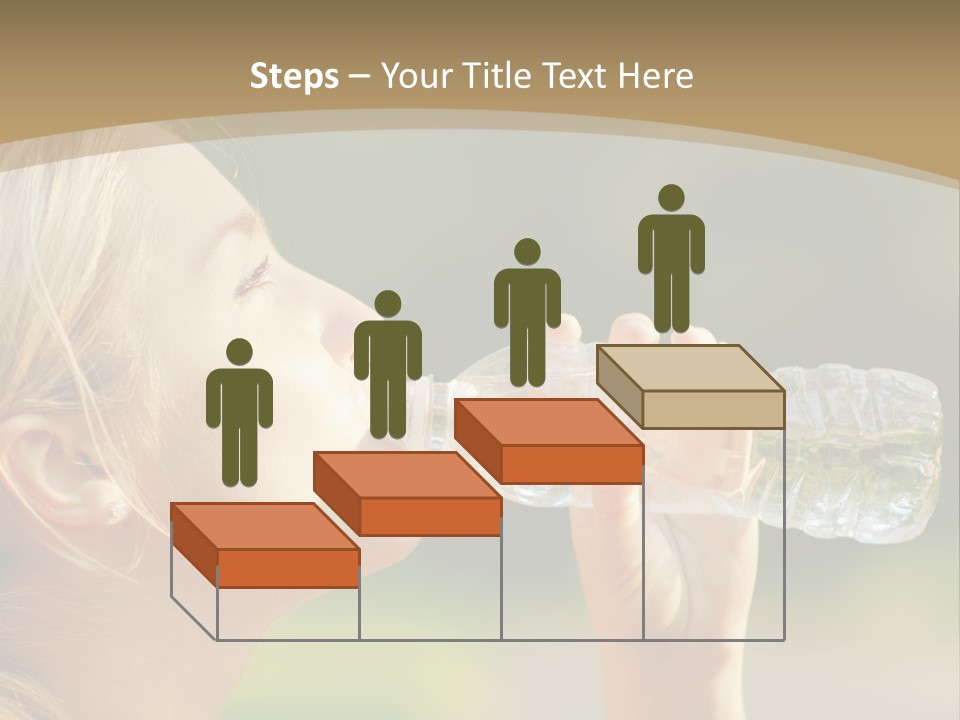 Pretty Young Girl Runner In The Forest. PowerPoint Template