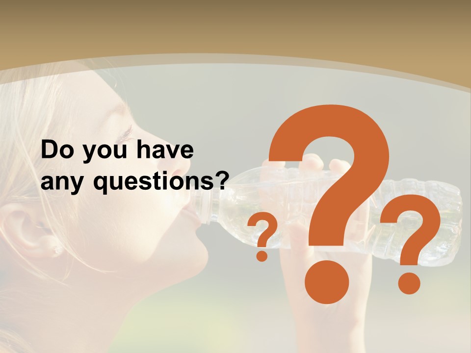 Pretty Young Girl Runner In The Forest. PowerPoint Template