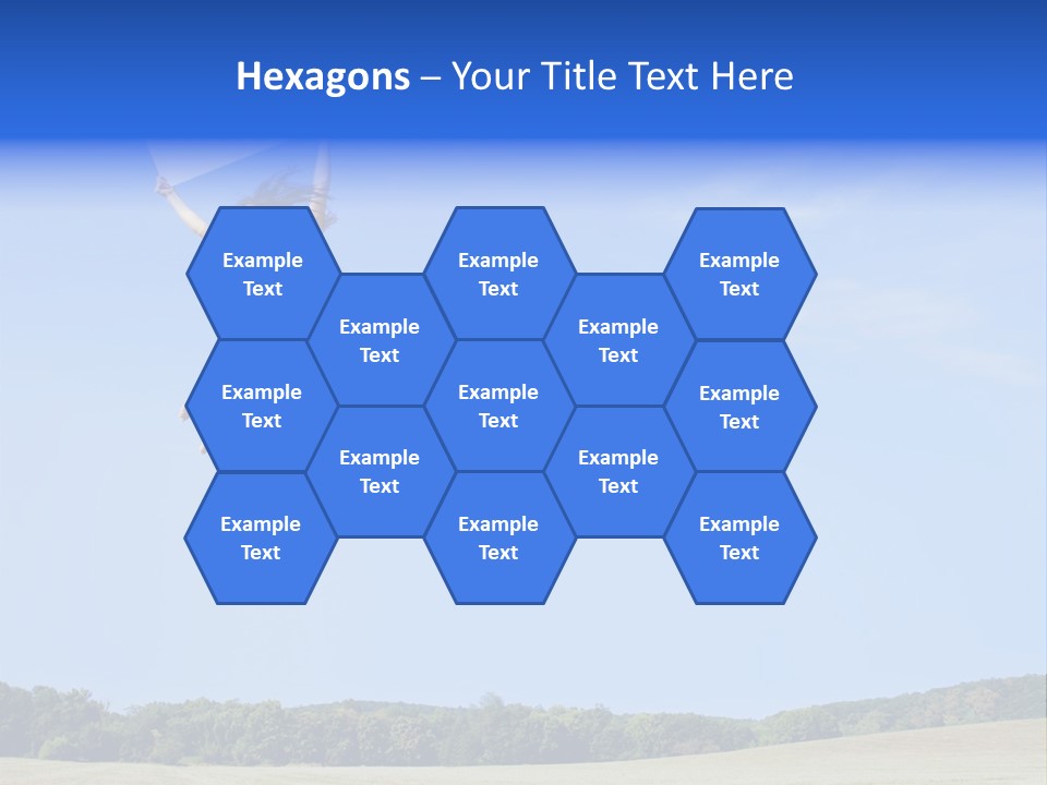 Chinese Girl Jumping With A Blank Sign In A Field. PowerPoint Template