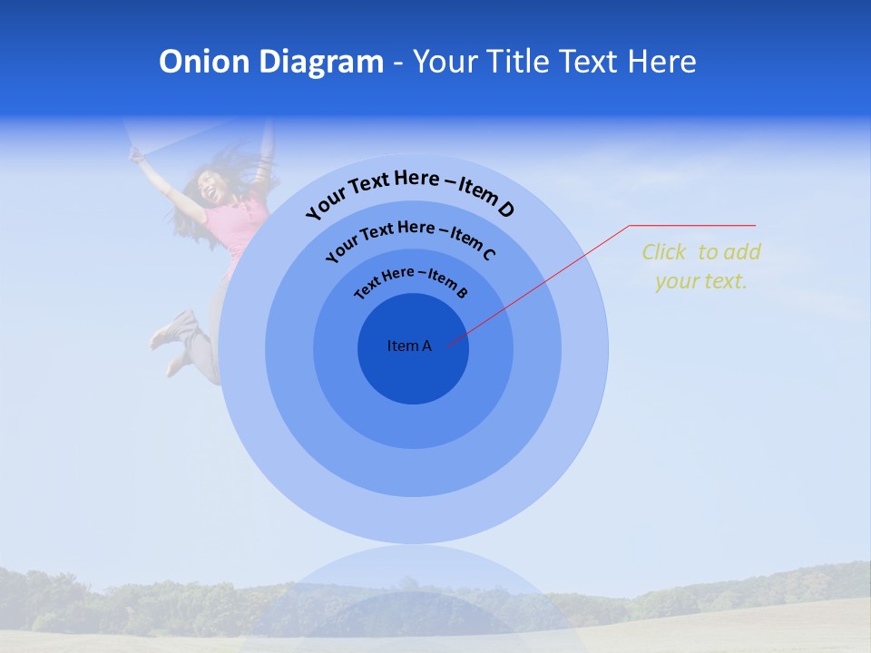 Chinese Girl Jumping With A Blank Sign In A Field. PowerPoint Template