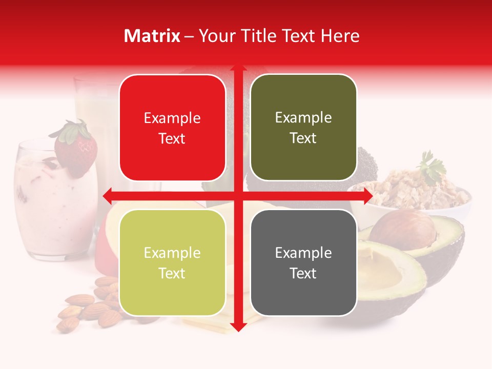 Food Sources Of Calcium, Isolated On White. Includes Milk, Yogurt, Almonds, Cheeses, Broccoli, Salmon, And Avocado. PowerPoint Template