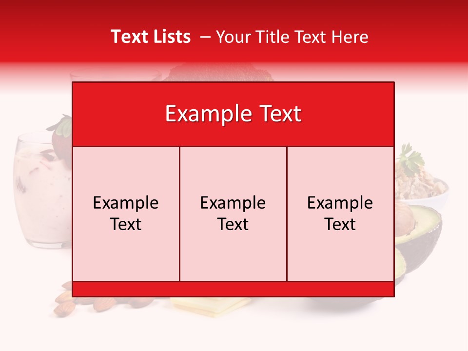 Food Sources Of Calcium, Isolated On White. Includes Milk, Yogurt, Almonds, Cheeses, Broccoli, Salmon, And Avocado. PowerPoint Template