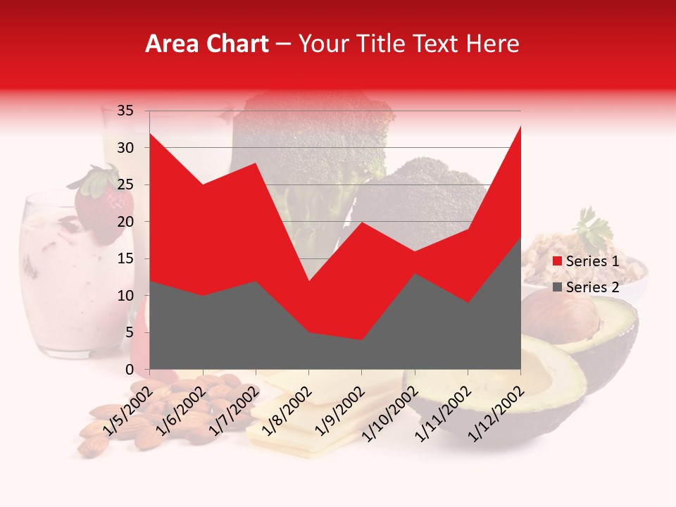 Food Sources Of Calcium, Isolated On White. Includes Milk, Yogurt, Almonds, Cheeses, Broccoli, Salmon, And Avocado. PowerPoint Template