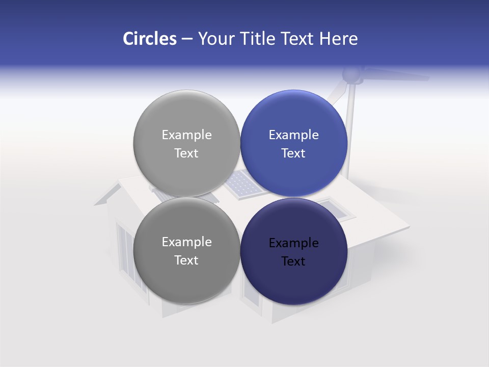 An Image Of A Home Powered By Wind And Solar Energy PowerPoint Template
