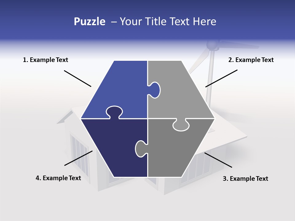 An Image Of A Home Powered By Wind And Solar Energy PowerPoint Template