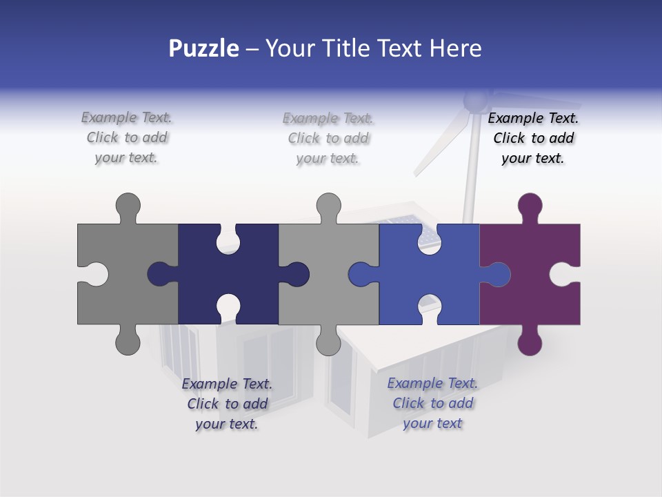 An Image Of A Home Powered By Wind And Solar Energy PowerPoint Template