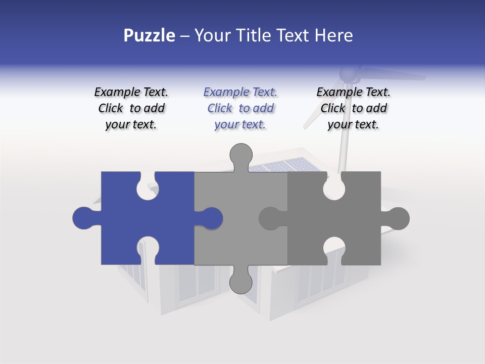 An Image Of A Home Powered By Wind And Solar Energy PowerPoint Template