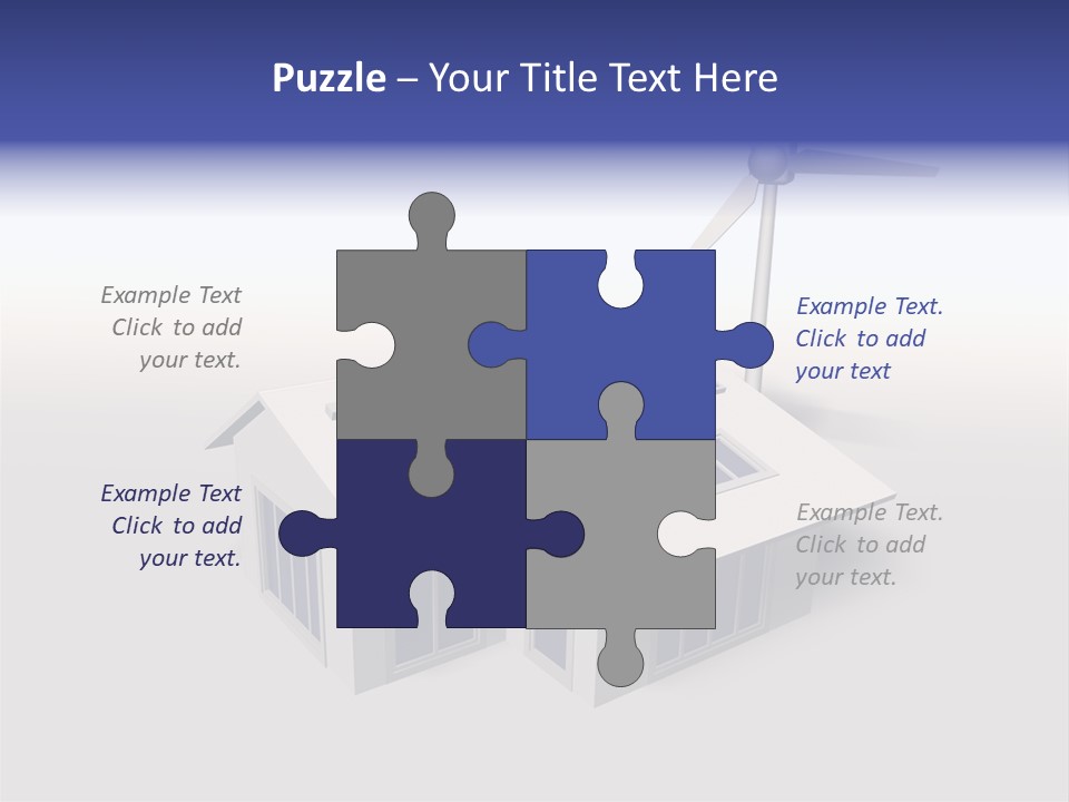 An Image Of A Home Powered By Wind And Solar Energy PowerPoint Template