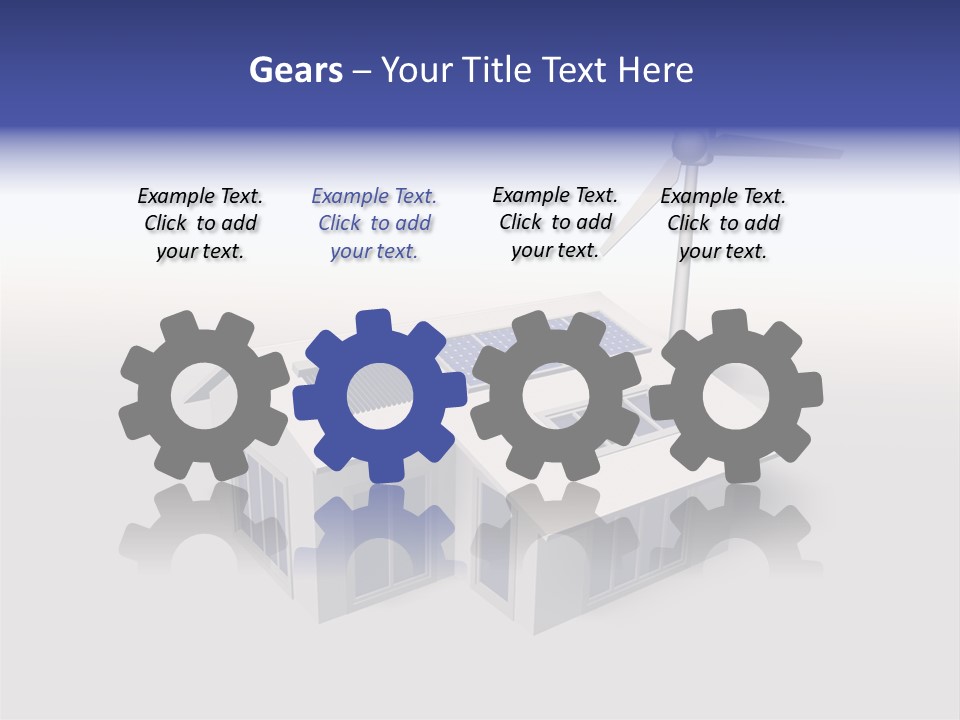 An Image Of A Home Powered By Wind And Solar Energy PowerPoint Template