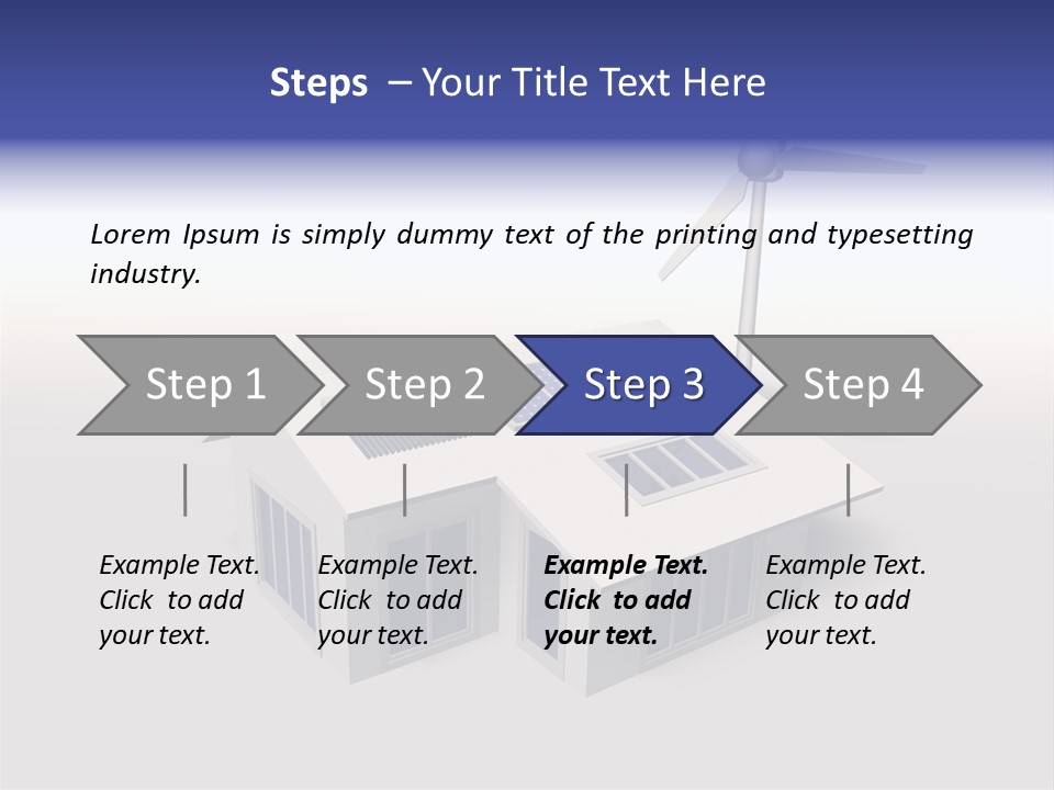 An Image Of A Home Powered By Wind And Solar Energy PowerPoint Template
