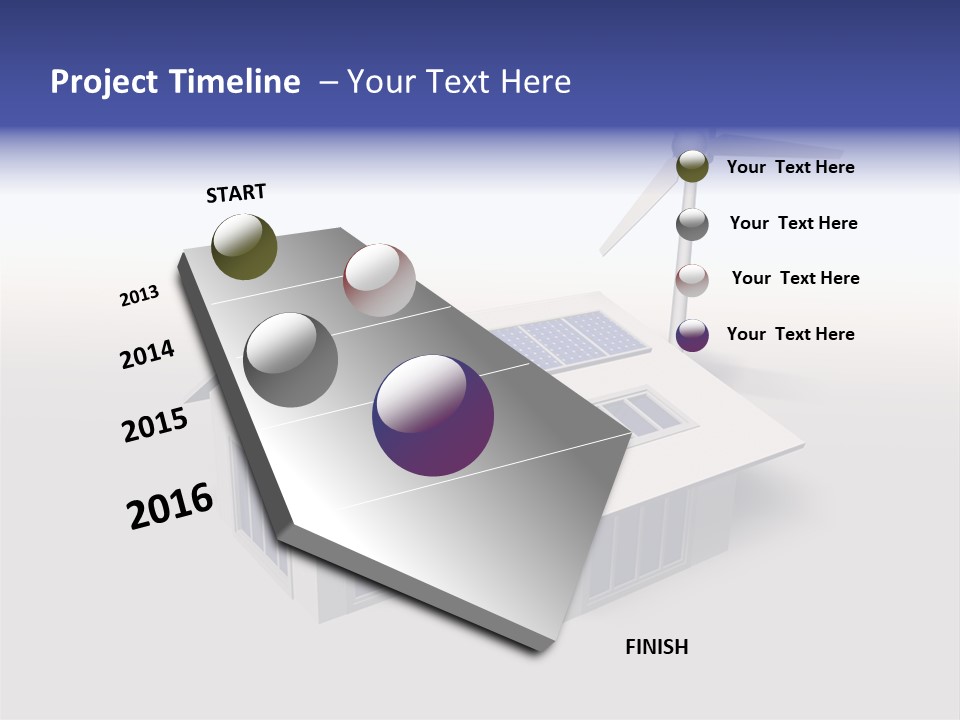 An Image Of A Home Powered By Wind And Solar Energy PowerPoint Template