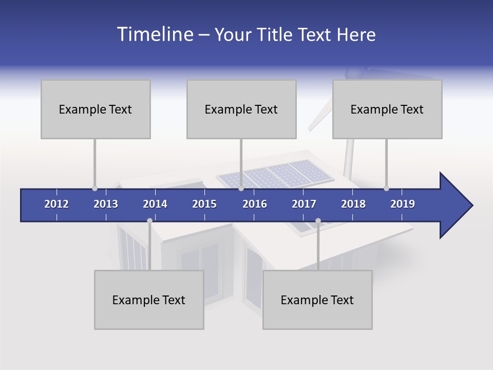 An Image Of A Home Powered By Wind And Solar Energy PowerPoint Template