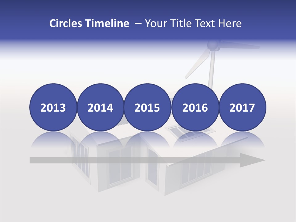 An Image Of A Home Powered By Wind And Solar Energy PowerPoint Template