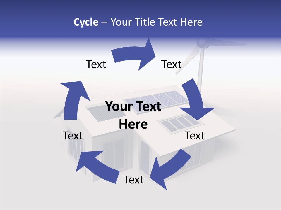 An Image Of A Home Powered By Wind And Solar Energy PowerPoint Template