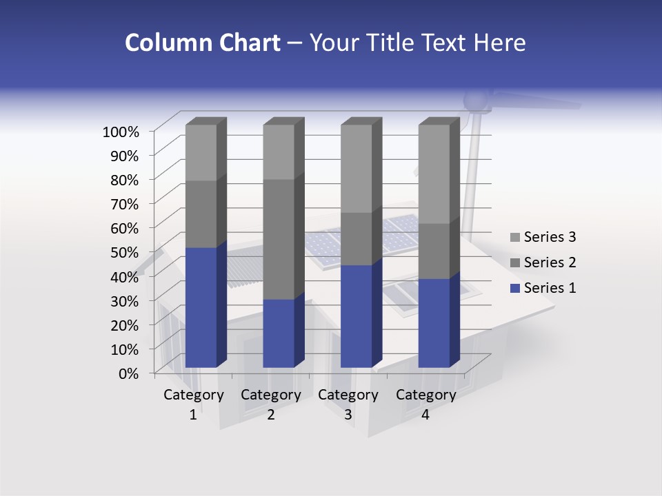 An Image Of A Home Powered By Wind And Solar Energy PowerPoint Template