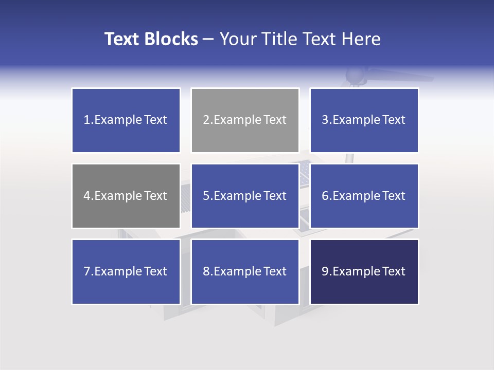 An Image Of A Home Powered By Wind And Solar Energy PowerPoint Template