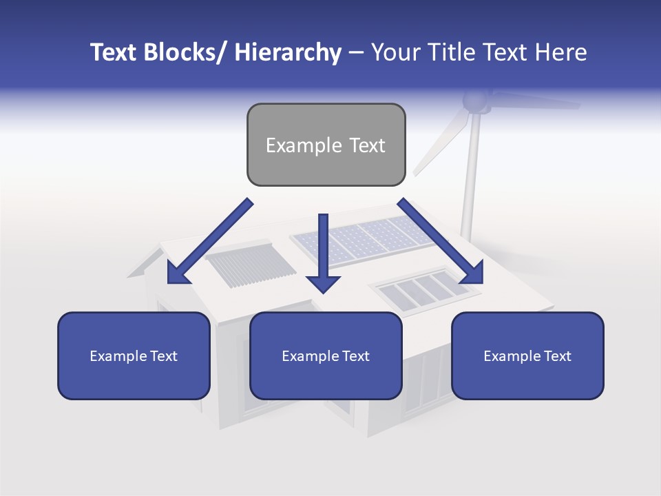 An Image Of A Home Powered By Wind And Solar Energy PowerPoint Template