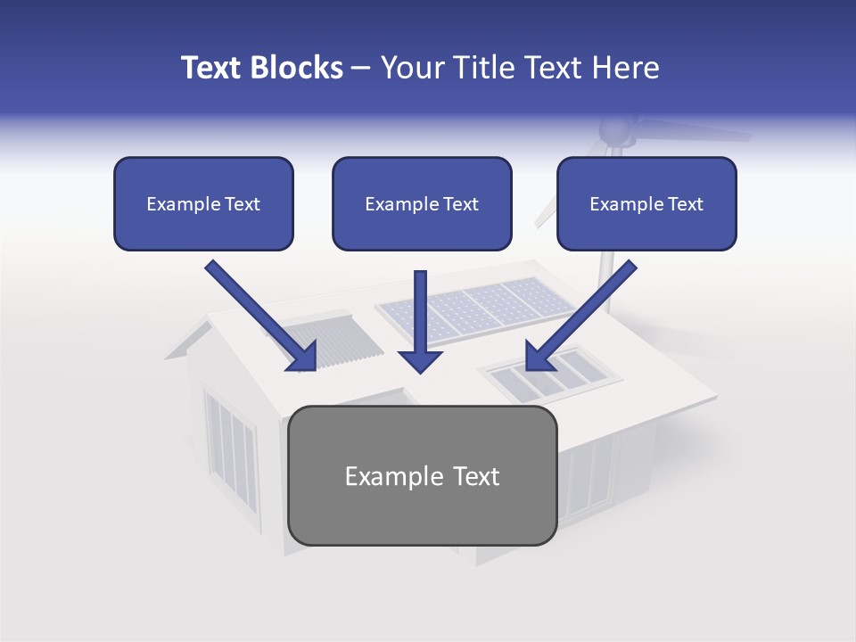 An Image Of A Home Powered By Wind And Solar Energy PowerPoint Template