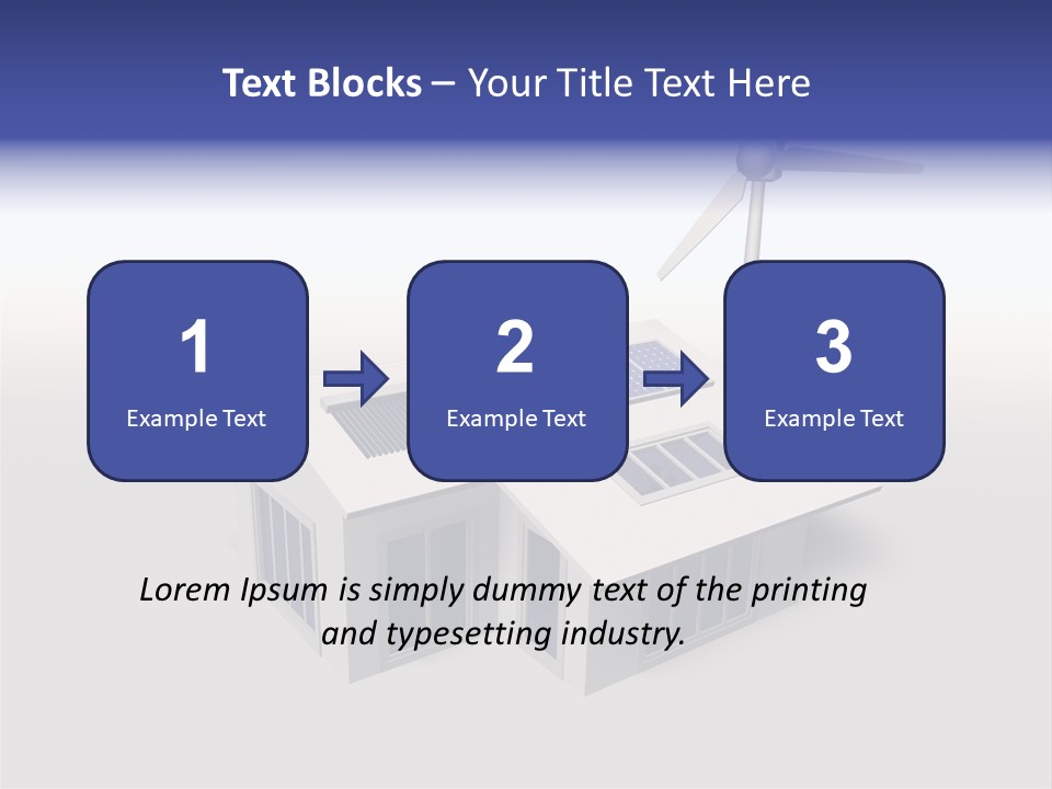 An Image Of A Home Powered By Wind And Solar Energy PowerPoint Template