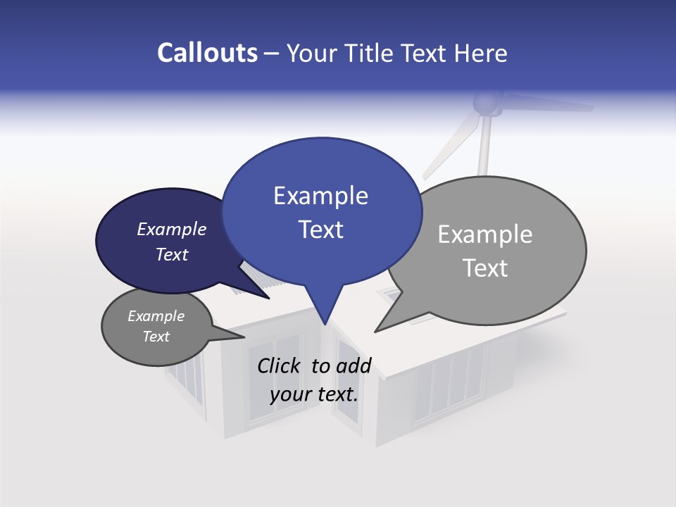 An Image Of A Home Powered By Wind And Solar Energy PowerPoint Template