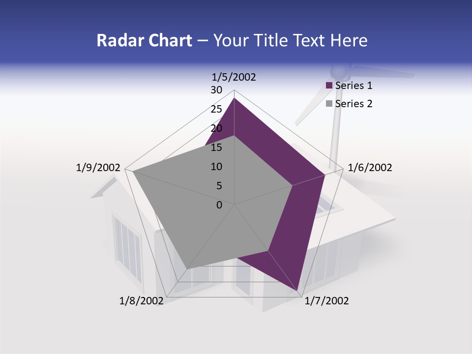 An Image Of A Home Powered By Wind And Solar Energy PowerPoint Template