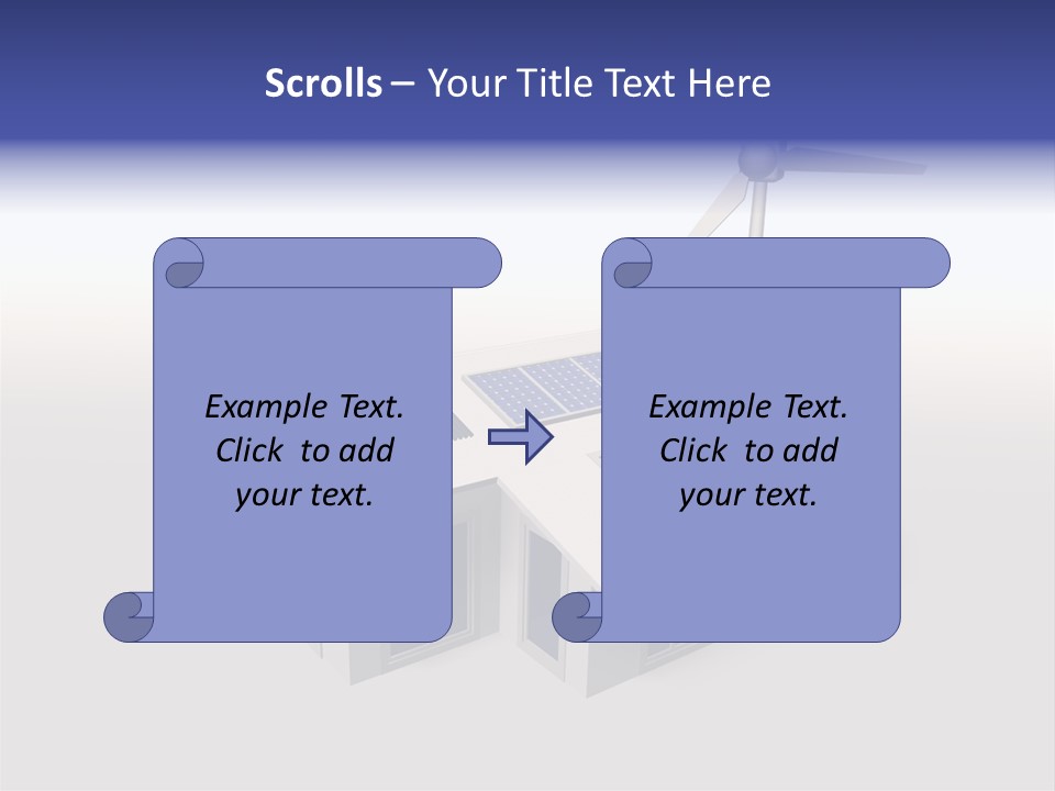 An Image Of A Home Powered By Wind And Solar Energy PowerPoint Template