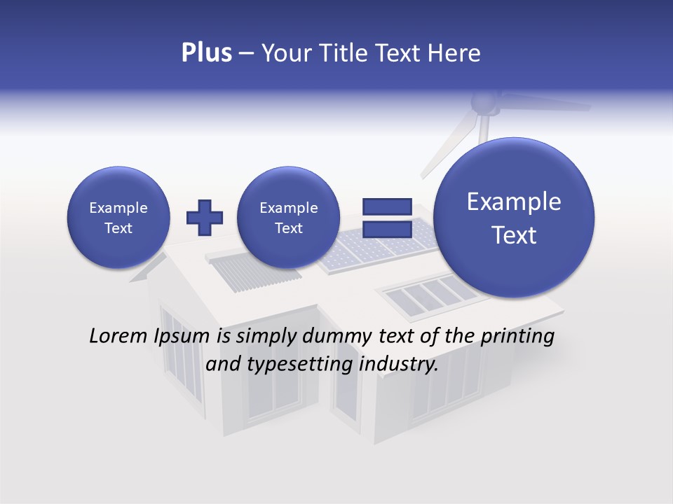 An Image Of A Home Powered By Wind And Solar Energy PowerPoint Template