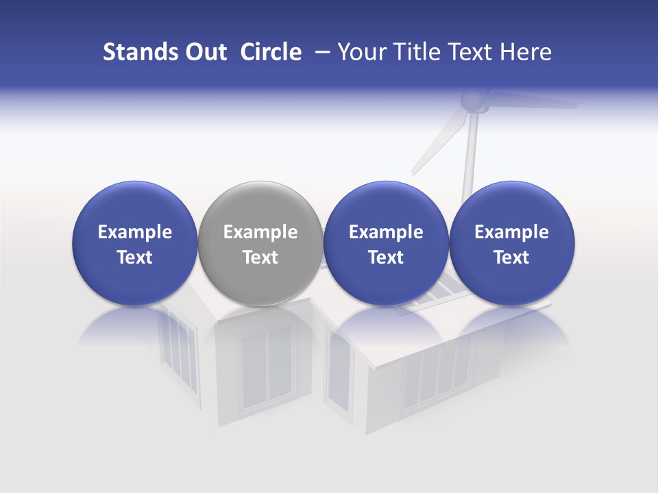 An Image Of A Home Powered By Wind And Solar Energy PowerPoint Template