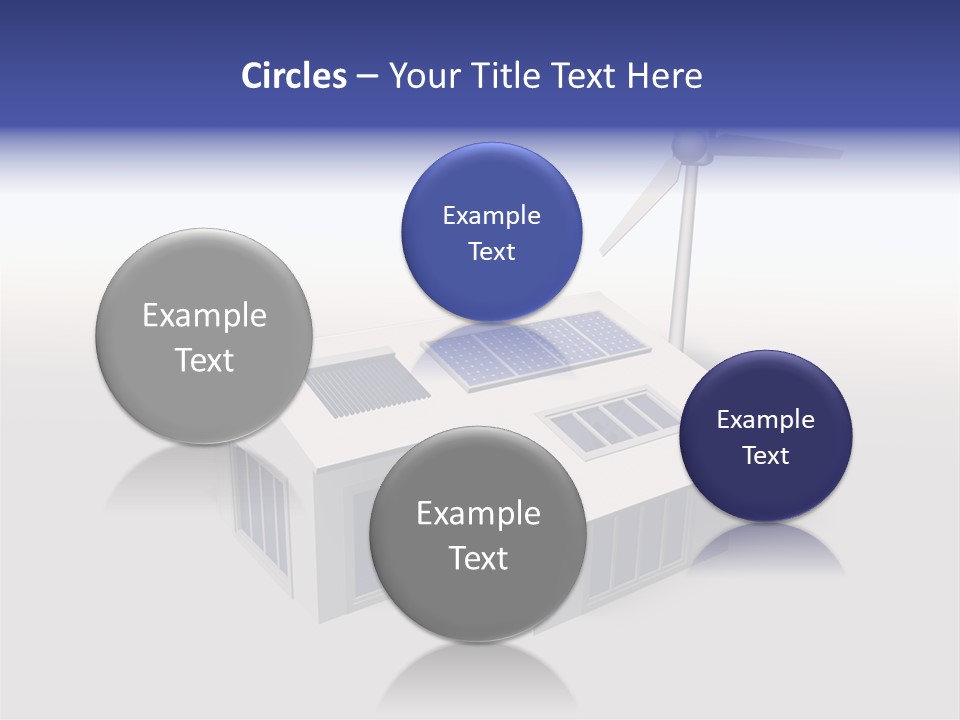 An Image Of A Home Powered By Wind And Solar Energy PowerPoint Template