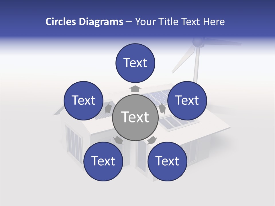 An Image Of A Home Powered By Wind And Solar Energy PowerPoint Template