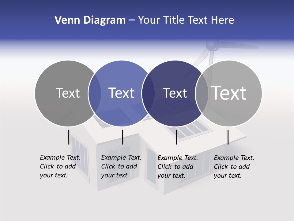 An Image Of A Home Powered By Wind And Solar Energy PowerPoint Template