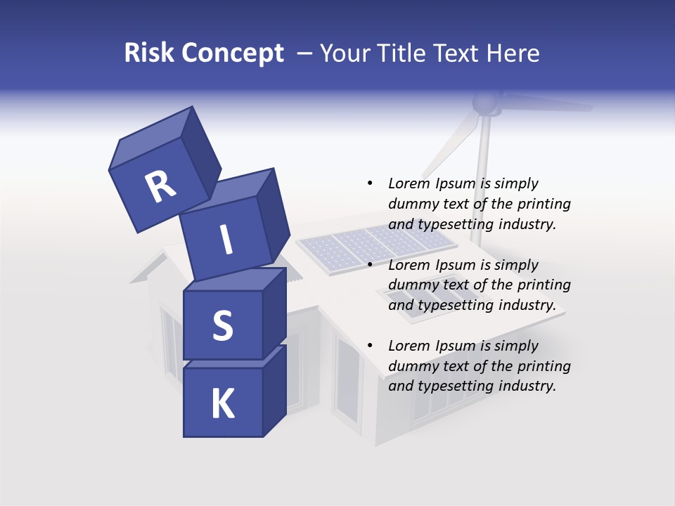 An Image Of A Home Powered By Wind And Solar Energy PowerPoint Template