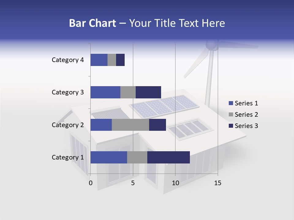 An Image Of A Home Powered By Wind And Solar Energy PowerPoint Template