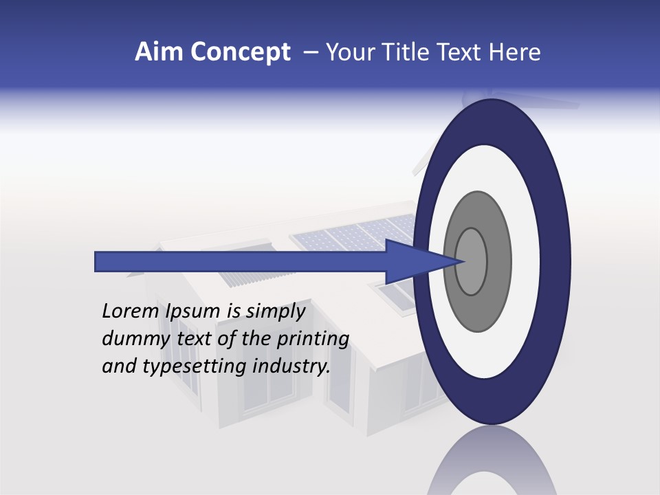 An Image Of A Home Powered By Wind And Solar Energy PowerPoint Template