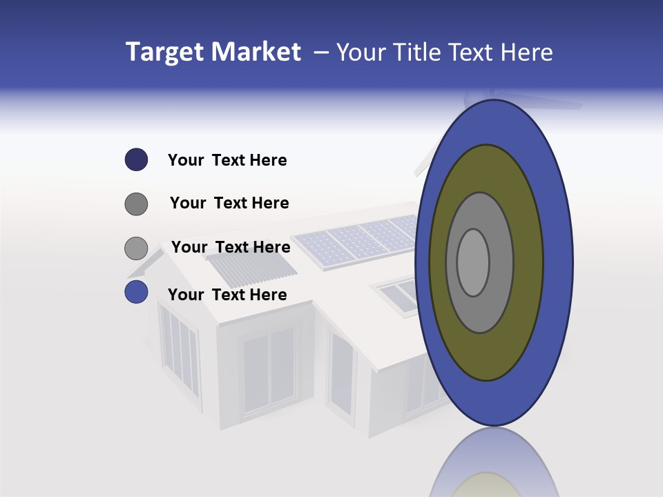An Image Of A Home Powered By Wind And Solar Energy PowerPoint Template