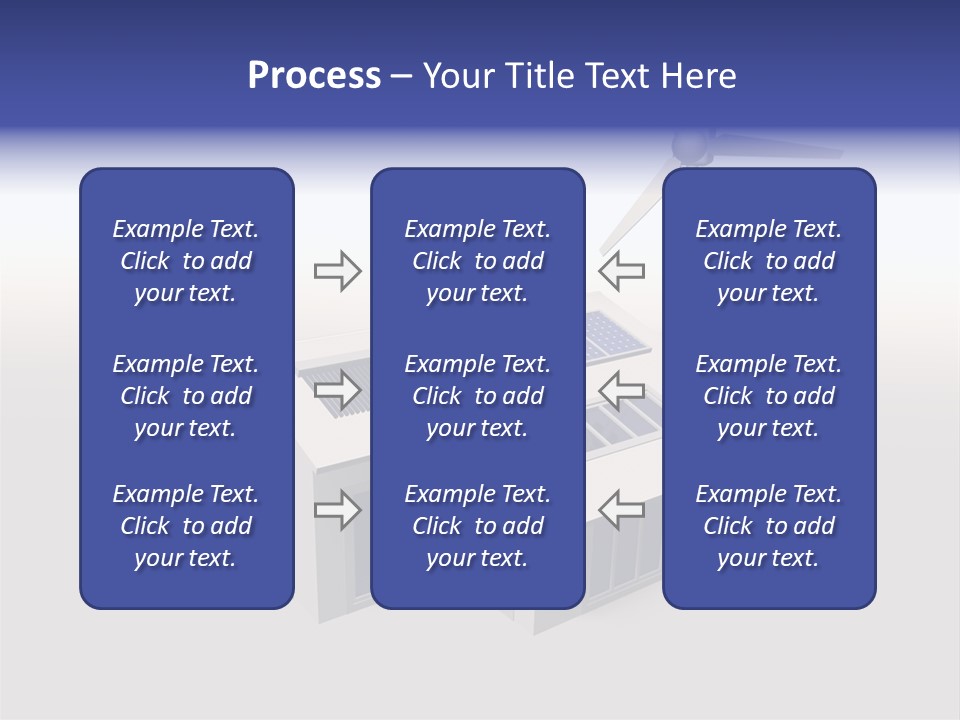 An Image Of A Home Powered By Wind And Solar Energy PowerPoint Template