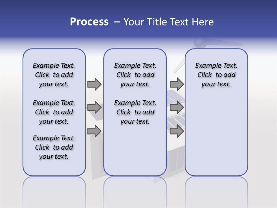 An Image Of A Home Powered By Wind And Solar Energy PowerPoint Template