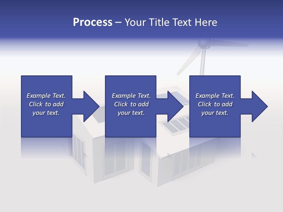 An Image Of A Home Powered By Wind And Solar Energy PowerPoint Template