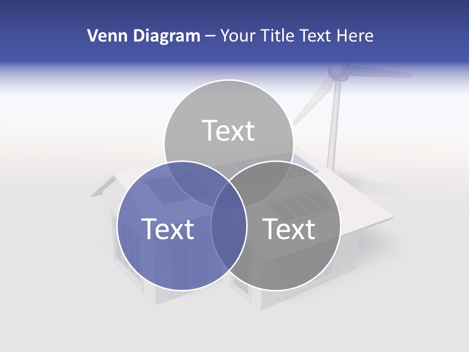 An Image Of A Home Powered By Wind And Solar Energy PowerPoint Template