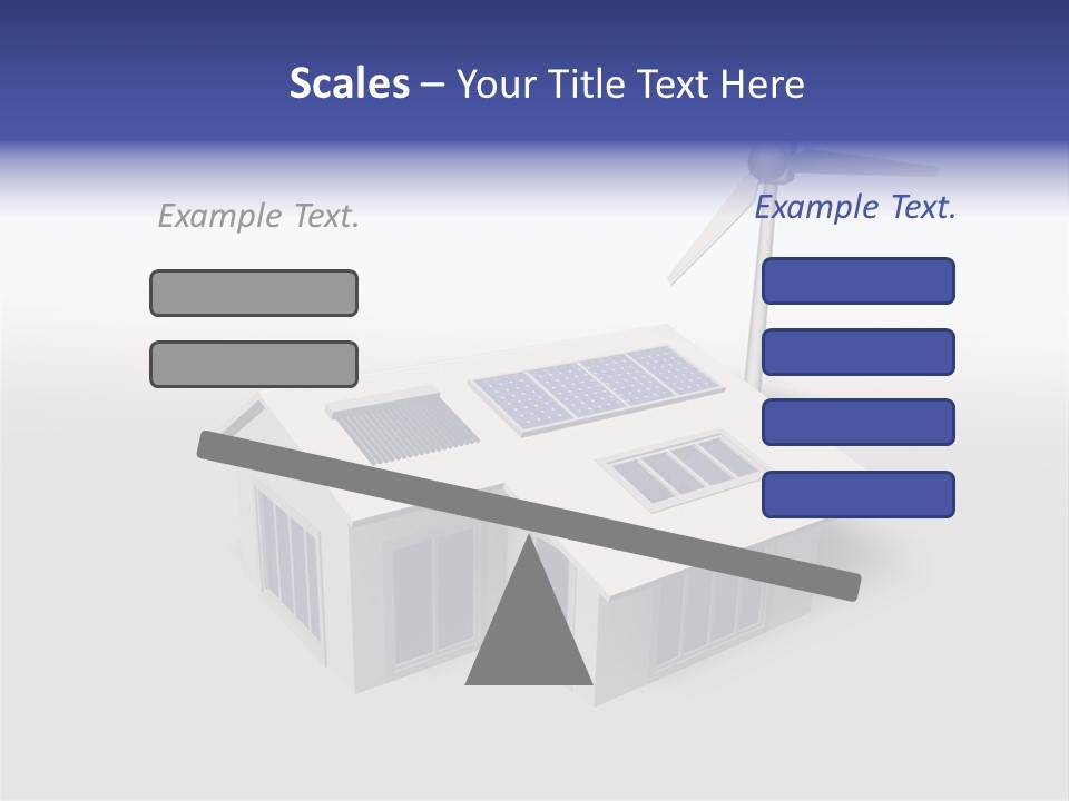 An Image Of A Home Powered By Wind And Solar Energy PowerPoint Template