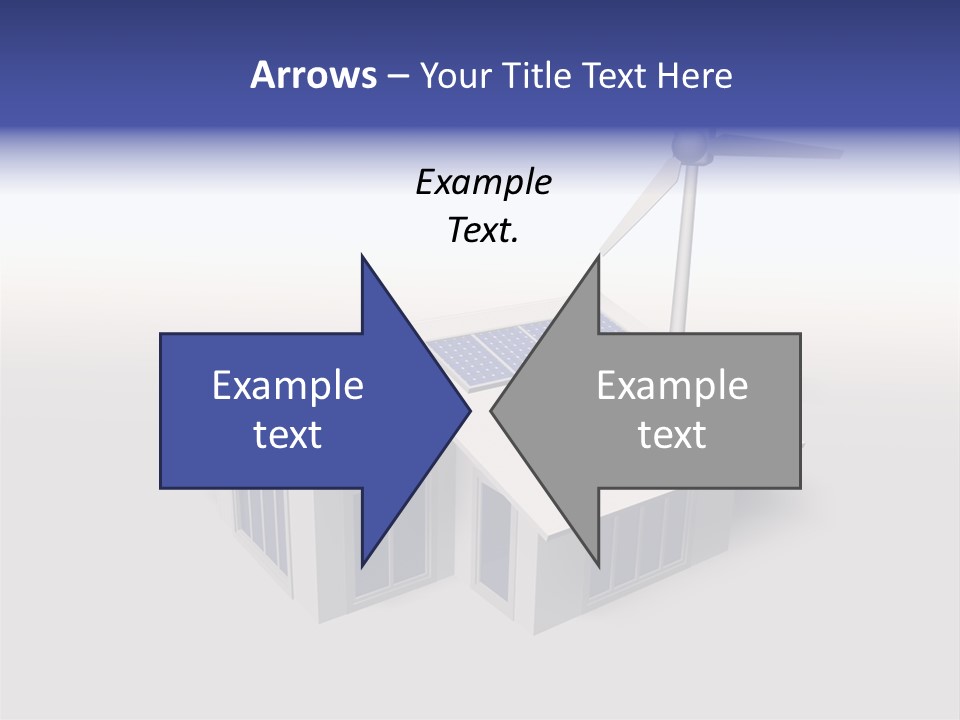 An Image Of A Home Powered By Wind And Solar Energy PowerPoint Template