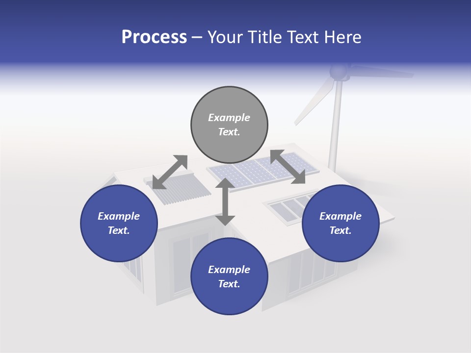 An Image Of A Home Powered By Wind And Solar Energy PowerPoint Template