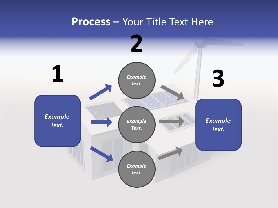 An Image Of A Home Powered By Wind And Solar Energy PowerPoint Template