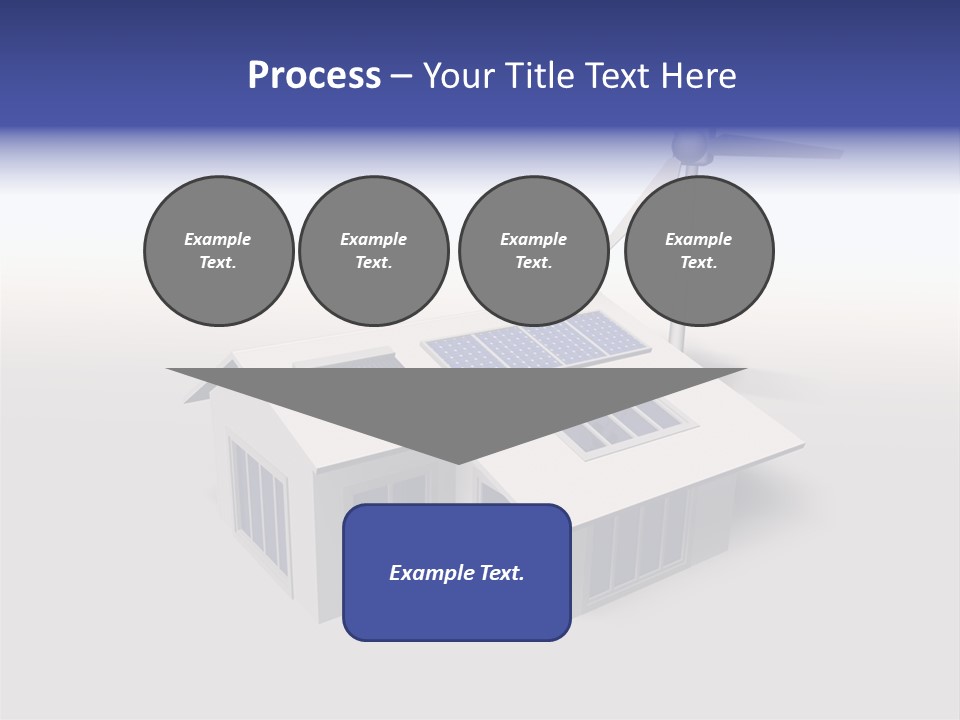 An Image Of A Home Powered By Wind And Solar Energy PowerPoint Template