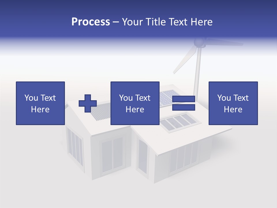 An Image Of A Home Powered By Wind And Solar Energy PowerPoint Template