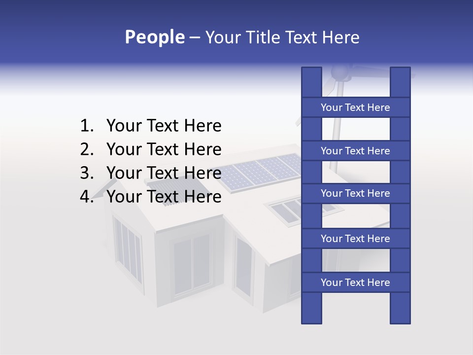 An Image Of A Home Powered By Wind And Solar Energy PowerPoint Template