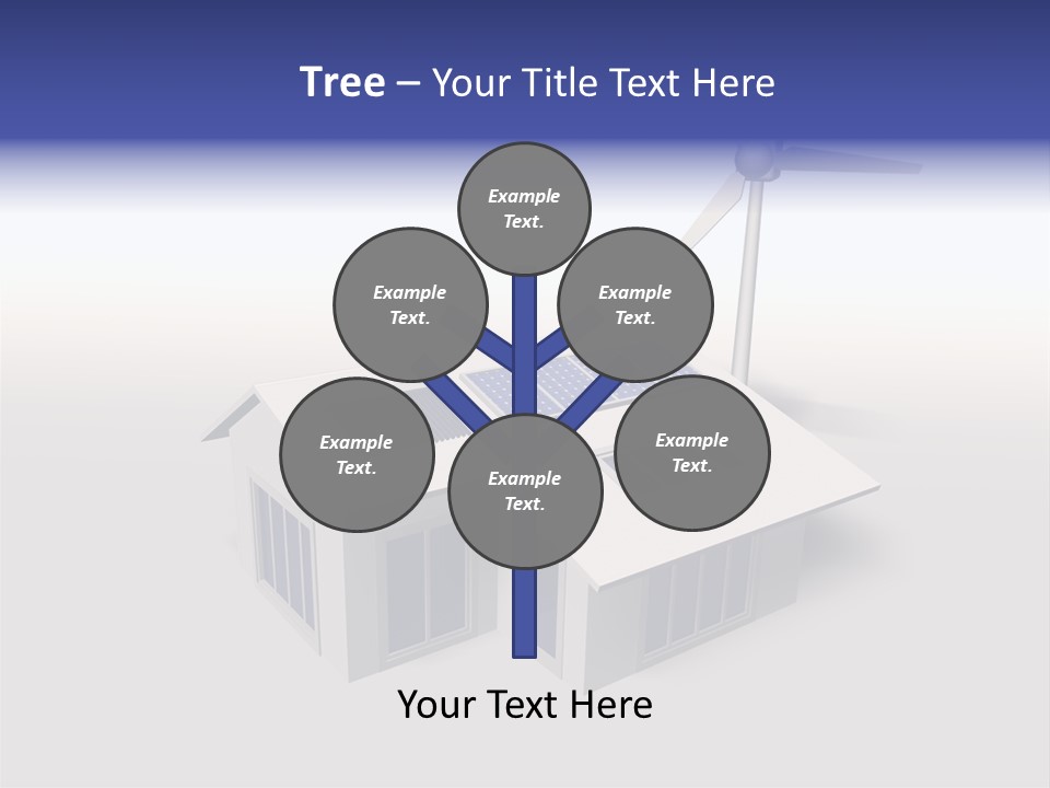 An Image Of A Home Powered By Wind And Solar Energy PowerPoint Template