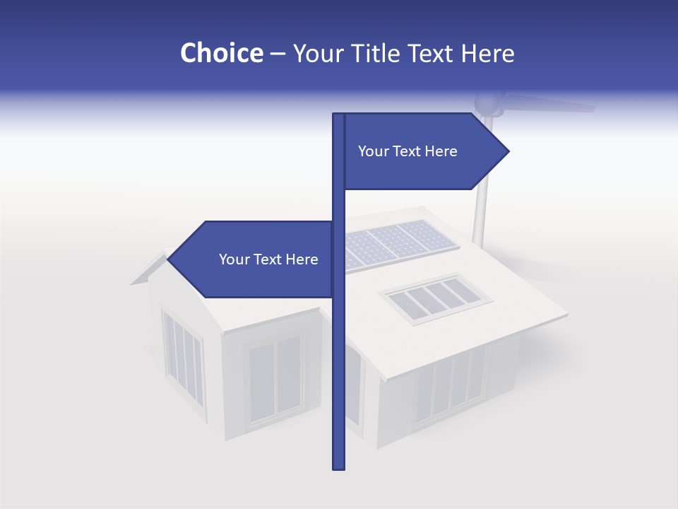 An Image Of A Home Powered By Wind And Solar Energy PowerPoint Template