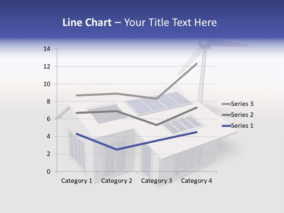 An Image Of A Home Powered By Wind And Solar Energy PowerPoint Template