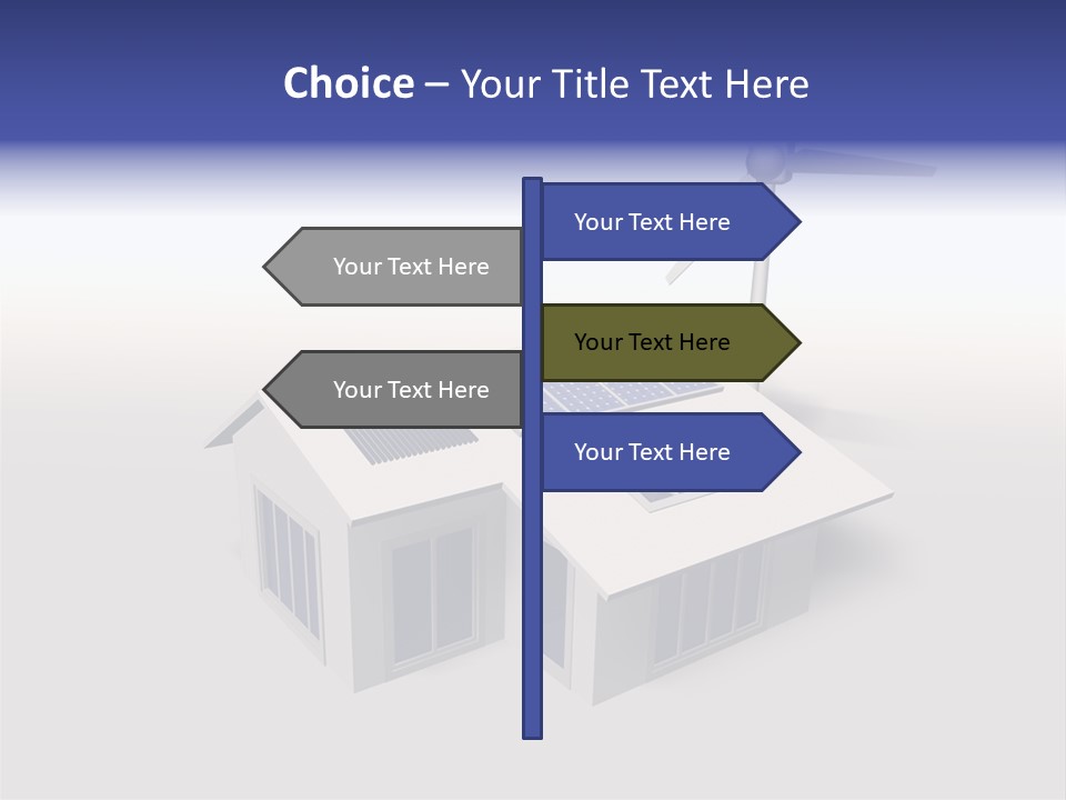 An Image Of A Home Powered By Wind And Solar Energy PowerPoint Template